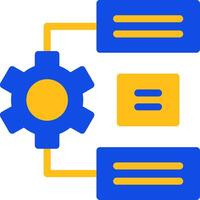 Natural Language Processing Flat Two Color Icon vector