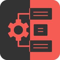 Natural Language Processing Red Inverse Icon vector
