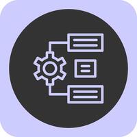 Natural Language Processing Linear Round Icon vector
