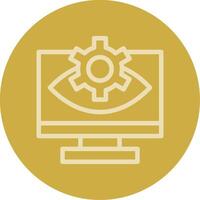 Computer Vision Line Multi color Icon vector