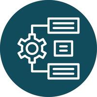 Natural Language Processing Outline Circle Icon vector