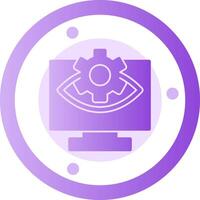 Computer Vision Glyph Gradient Icon vector