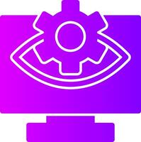 Computer Vision Solid Multi Gradient Icon vector