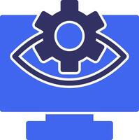 Computer Vision Solid Two Color Icon vector