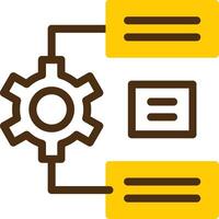 Natural Language Processing Yellow Lieanr Circle Icon vector