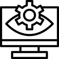 Computer Vision Line Icon vector