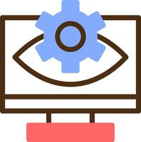 Computer Vision Color Filled Icon vector