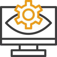 Computer Vision Line Circle Icon vector