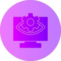 Computer Vision Gradient Circle Icon vector