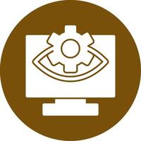 icono de círculo de glifo de visión por computadora vector