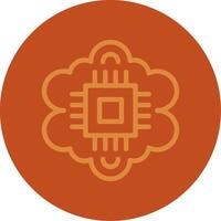 Cognitive Computing Line Multi color Icon vector