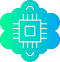 Cognitive Computing Solid Multi Gradient Icon vector