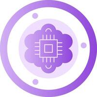 Cognitive Computing Glyph Gradient Icon vector