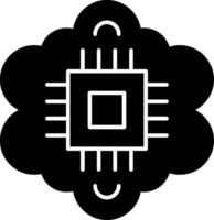 Cognitive Computing Glyph Icon vector