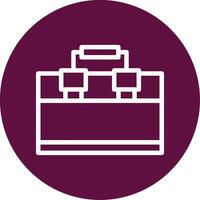 Briefcase symbolizing professionalism Outline Circle Icon vector