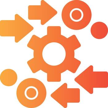 automatización sólido multi degradado icono vector