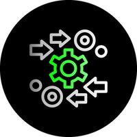 Automation Dual Gradient Circle Icon vector