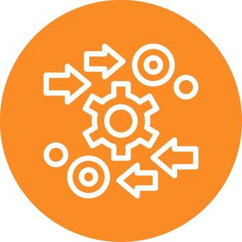 Automation Outline Circle Icon vector