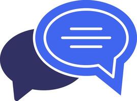 Chat Bubbles Solid Two Color Icon vector