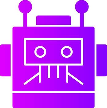 Cyborg Solid Multi Gradient Icon vector