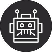 Cyborg Inverted Icon vector