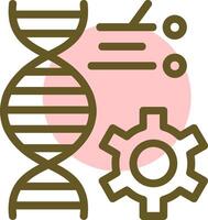 Genetic Engineering Linear Circle Icon vector