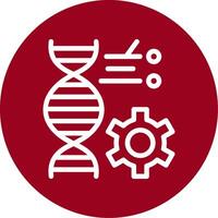 Genetic Engineering Outline Circle Icon vector