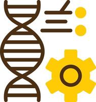 Genetic Engineering Yellow Lieanr Circle Icon vector