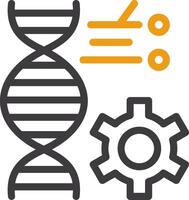 Genetic Engineering Line Circle Icon vector