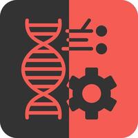 Genetic Engineering Red Inverse Icon vector