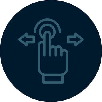 gesto controlar línea multi color icono vector