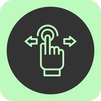 Gesture Control Linear Round Icon vector
