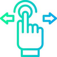 Gesture Control Linear Gradient Icon vector