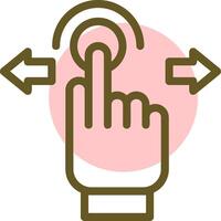 Gesture Control Linear Circle Icon vector