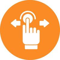 Gesture Control Glyph Circle Icon vector