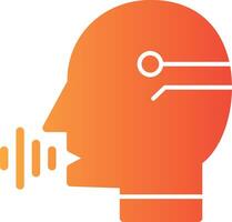 Voice Recognition Solid Multi Gradient Icon vector
