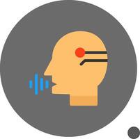 Voice Recognition Flat Shadow Icon vector