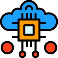 Swarm Intelligence Line Filled Icon vector