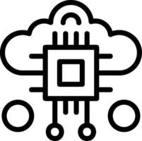 Swarm Intelligence Line Icon vector