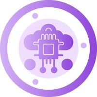 Swarm Intelligence Glyph Gradient Icon vector