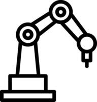 Robotics Arm Line Icon vector