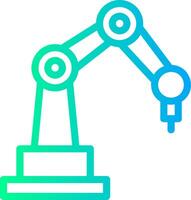 Robotics Arm Linear Gradient Icon vector