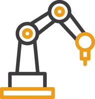 Robotics Arm Glyph Circle Icon vector