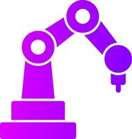 Robotics Arm Solid Multi Gradient Icon vector