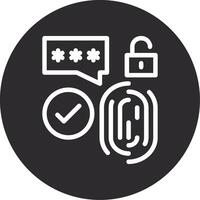 Biometric Security Inverted Icon vector