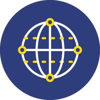 Quantum Algorithm Dual Line Circle Icon vector