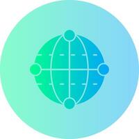 Quantum Algorithm Gradient Circle Icon vector