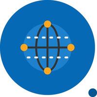 Quantum Algorithm Flat Shadow Icon vector
