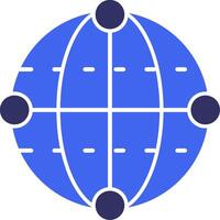 Quantum Algorithm Solid Two Color Icon vector
