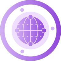 Quantum Algorithm Glyph Gradient Icon vector